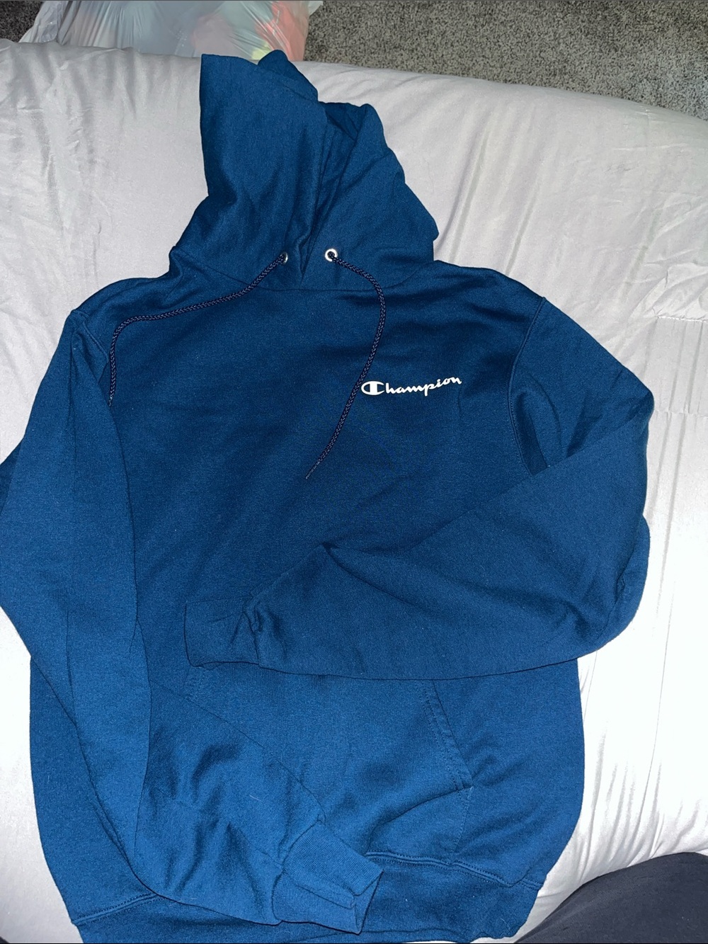 Champion Men's Navy Blue Crewneck Hoodie